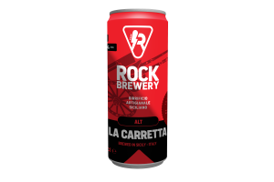 roodblikje bier van Rock Brewery uit Sicilie genaamd La Carretta