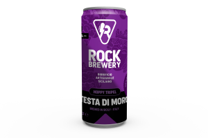 Testa di moro Rock Brewery bier in paars blikje