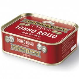 retro blik rood met tonijn tonno rosso Campisi